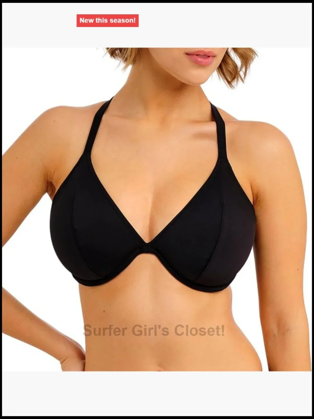 Underwire Plunge Bikini Top with Convertible Straps